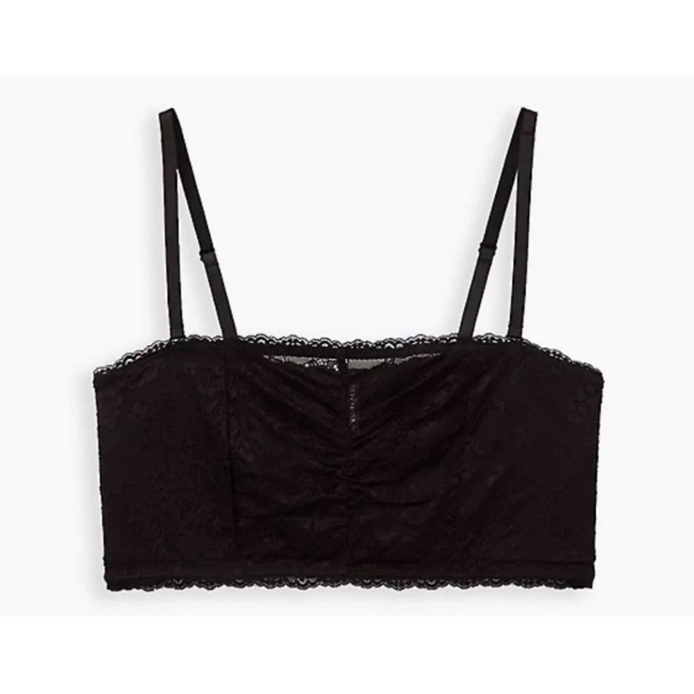 Torrid Black Padded Lace Bralette w/ or w/o Straps NWT Sz 3 (22/24) - Picture 3 of 11